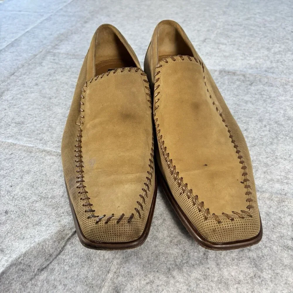 Mezlan Armstrong Loafers 68398 Mens Size 12 Light Brown Suede Made in Spain